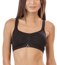 Balanced Tech Women's Athletic Thick Strap Caged Sport Bra - Black
