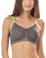 Balanced Tech Women's Performance Triple Strap Caged Sport Bra - Charcoal