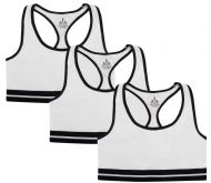 Balanced Tech Women's Cotton Racerback Sports Bra 3 Pack - White