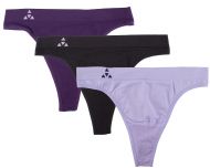 Balanced Tech Women's Seamless Thong 3 Pack - Blackberry/Tulip Assorted