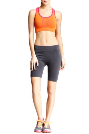 Balanced Tech Women's Performance Seamless Shorts - Charcoal - Sleekgreat foundation for your athletic wardrobe, the Balanced Tech Women's Seamless Shorts delivers the performance you need with odor resistant fabric and Lightning Dry technology for moisture control. Features Front Balanced Tech logo detail, elasticized waist, 4-way stretch construction improves mobility and maintains shape. Pant measures: 8.5" rise, 5.5" inseam.It keeps you comfortable and cool throughout your workout. About the Brand - "Balanced Tech" is an activewear brand that infuses technology, Driven by the latest trends with style and comfort for everyday goals and challenges. Whether you are working up a serious sweat or hanging out on a Sunday, you can always look and feel great with Balanced Tech!