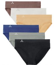 Balanced Tech Women's Seamless Bikini Panties 6-Pack - Modern Neutrals