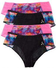 Balanced Tech Women's Printed Mesh Hipster Panty 4 Pack - Liquid Dream
