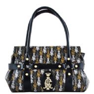 Christian Audigier Versailles Womens Double Handle Tote - Black