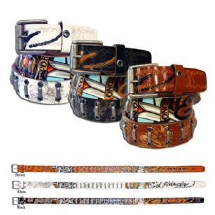 Ed Hardy EH1289 Jailhouse-Kids Boys-Leather Belt - The Ed Hardy EH1289 Jailhouse-Kids Boys- Leather Beltis one of most popular belts it featuresBulldog graphic detail,and is part of the Ed Hardy Kids Collection. 
