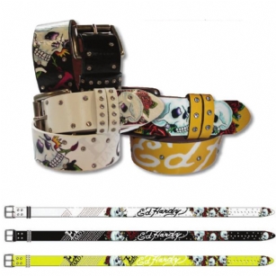 Ed Hardy EH3240 Roses Skull & Studs Kids-Girls Leather Belt - The Ed Hardy EH 3240 Roses Skull & Studs Kids-Girls Leather Belt is one of most popular belts and is part of the Ed Hardy Kids Collection.  