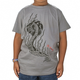 Ed Hardy Toddlers Dragon T-Shirt - Grey - The Ed Hardy Toddlers Dragon T-Shirt is a quality T-shirt in what your kids  will look ravishing. This shirt features original ED Hardy graphics, and short sleeves