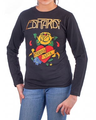 Ed Hardy Kids Girls Long Sleeve T-Shirt - Black - The Ed Hardy Kids Girls  T-Shirt is a Great T-shirt in what your kids will look ravishing. This shirt features original ED Hardy graphics,and long sleeves.