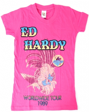 Ed Hardy Toddlers V-Neck Girls Tunic - Fuchsia - The Ed Hardy Toddlers V-Neck Tunic is a Great Tunic in what your kids will look ravishing. This shirt features original ED Hardy graphics,V-neck and Short Sleeves.