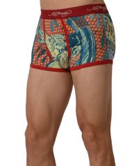 Ed Hardy Men's Cowboy And Horse Trunk - Red