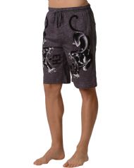 Ed Hardy Men's Panther Lounge Shorts - Black Rock Desert