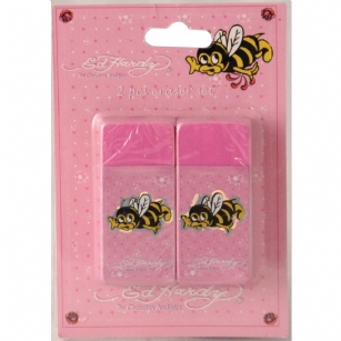 Ed Hardy  Lily Bee Eraser For Girls - Pink - It's time for back-to-school shopping be as fashionable with school supplies as with clothing with this Ed HardyLilyBeeErasers for Girls.Youll smile every time you see one of these erasers! Kids love to add these to their box of school supplies.