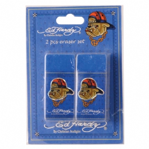 Ed Hardy  Lily Bulldog Eraser For Boys - Blue - It's time for back-to-school shopping be as fashionable with school supplies as with clothing with this Ed HardyLily BulldogErasers forBoys.Youll smile every time you see one of these erasers! Kids love to add these to their box of school supplies.