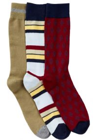 Casual Nights Men's 3 Pack Dress Crew Socks - Diamond Assorted