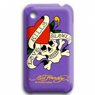 Ed Hardy iPhone 3G & 3GS LKS Gel Mold Case - The Ed HardyiPhone3GGel Case isa must have fashion accessory for your wireless lifestyle. It features include form-fitting case designed to perfectly fit your device, Durable, protects your handheld from scratches and bumps and have access to all parts and functions. It's a soft texture. It also has the Original Ed HardyLoveKill Slowlygraphics and has printed text with the words Ed Hardy. This Ed HardyiPhoneGelLaser Case would make a great gift idea.