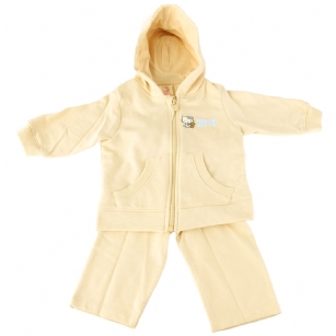 Hello Kitty Toddler Hoodie and Pants Set-Cream - Perfect for everyday fun, this Hello Kitty 2-piece is sure to To make them look ravishing. The hoodie features a full zip, ribbed trim, Kangaroo pockets and favorite Hello Kitty Symbols.The matching pants have a ribbed elastic waistband. 