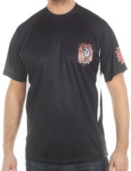 Ed Hardy Mens Cobra Mesh Crew Tee Top- Black