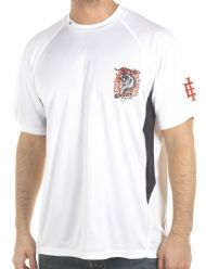 Ed Hardy Mens Cobra Mesh Crew Tee Top- White