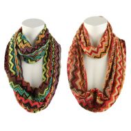 Chevron Infinity Multi Stripe Loop Scarf