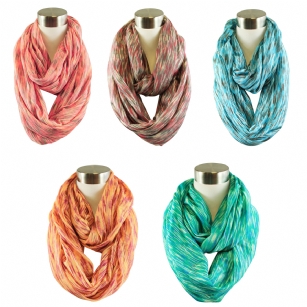 Ikat Infinity Loop Scarf - The Ikat Infinity Loop Scarf is the perfect addition to your next outfit.Ikat design with a hint of stretch, The easy loop design is a cinch to style and turn your outfit from sub-par to wowza!