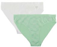 Umbro Women's Performance Low-Rise Bikini 2 Pack - White/Aqua