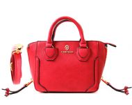 Vertigo Paris Dani Mini Cross-body Satchel Bag - Red/Black