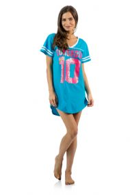 Casual Nights Women's "Gorgeous 10" Dorm Sleep Shirt - Turquoise