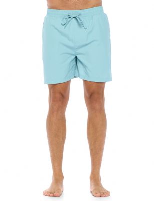 Ashford & Brooks Men's Swim Trunk Quick Dry Beach Shorts with Pockets - Slate -  Get ready to make a splash with our stylish Ashford & Brooks swim shorts! Whether you're hitting the beach or lounging by the pool, these shorts are the perfect choice for any aquatic adventure. Made from ultra-soft 100% Nylon fabric designed with a roomy relaxed fit, our swim shorts are designed to be both comfortable and durable, so you can enjoy your time in the water without worrying about wear and tear.Our swim shorts come in a variety of colors and designs, so you can find the perfect pair to match your personal style. Featuring Elasticized waist and drawstring bow tie closure for easy pull on and added comfort, and 2 side seam pockets, approx. 5" inseam length and 13" rise length. From bold prints to classic solids, we have something for everyone. Plus, our shorts are designed with practical features like pockets and adjustable waistbands, so you can keep your essentials close at hand and get a custom fit.So, what are you waiting for? Dive into summer with our swim shorts and make a splash wherever you go! 