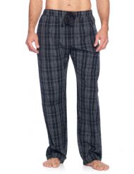 Ashford & Brooks Mens Woven Sleep Pants - Black/Grey/White