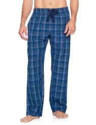 Ashford & Brooks Mens Woven Sleep Pants - Blue/Grey