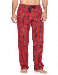 Ashford & Brooks Mens Woven Sleep Pants - Red/Black Stewart