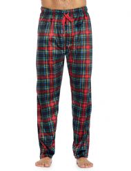 Ashford & Brooks Men's Mink Fleece Sleep Lounge Pajama Pants - Black Stewart