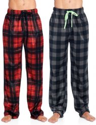 Ashford & Brooks Men's Mink Fleece Sleep Lounge Pajama Pants 2 Pack - Pack 3