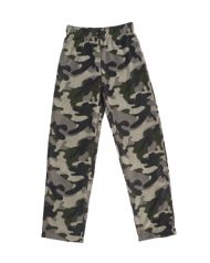 Ashford & Brooks Junior Micro Fleece Sleep Lounge Pajama Pants - Black/Camo