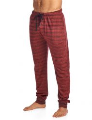 Balanced Tech Men's Jersey Knit Jogger Lounge Pants - Striation Burgundy