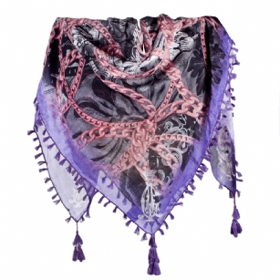 Christian Audigier Rope and Chains 40x40 Scarf - Pink - The Christian Audigier Scarfis a quality scarf from the Christian Audigier Scarves Collection.This Christian Audigier scarf is made ofcotton fabric.