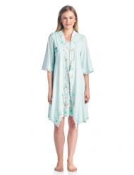 Casual Nights Women's Sleepwear 2 Piece Nightgown and Robe Set - Mint