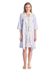 Casual Nights Women's Sleepwear 2 Piece Nightgown and Robe Set - Purple