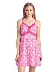 Casual Nights Women's Sleepwear Slip Nightgown Chemise Nighty - Fushia