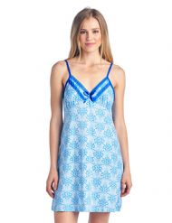 Casual Nights Women's Sleepwear Camisole Nightshirt Nightie - Light Blue