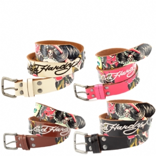 Ed Hardy EH3111K Geisha Stones Girls-Leather Belt - The Ed Hardy EH3111K Geisha-Kids Girls-Leather Beltis one of most popular belts it featuresGeisha graphic detail,Stonesand is part of the Ed Hardy Kids Collection. 