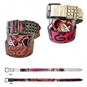 Ed Hardy EH3291 Roses Garden-Kids Girls-Leather Belt - The Ed Hardy EH3291 Rose Garden-Kids Girls-Leather Beltis one of most popular belts it features Rose graphic detail,and is part of the Ed Hardy Kids Collection. 