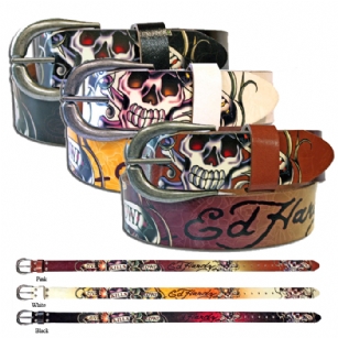 Ed Hardy EH3298 Hearts on Fire -Kids Girls-Leather Belt - The Ed Hardy EH3298 Hearts on Fire-Kids Girls-Leather Beltis one of most popular belts it featuresSkull graphic detail,and is part of the Ed Hardy Kids Collection. 