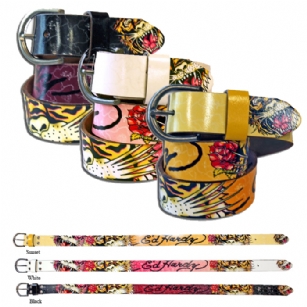 Ed Hardy EH3299 Tigerlily-Kids Girls-Leather Belt - The Ed Hardy EH 3299 Tigerlily-Kids Girls-Leather Belt is one of most popular belts it features Tiger graphic detail, and is part of the Ed Hardy Kids Collection.  