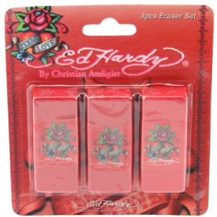Ed Hardy Esme Eternal Love Eraser - Red - It's time for back-to-school shopping be as fashionable with school supplies as with clothing with this Ed HardyEsmeErasersYoull smile every time you see one of these erasers! Kids love to add these to their box of school supplies.