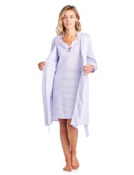Casual Nights Women's Sleepwear 2 Piece Nightgown and Robe Set - Purple