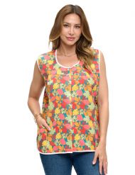 Casual Nights Women's Snap Front Smock Cobbler Woven Scrub Apron with Pockets - Fall Brown