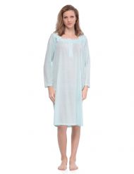 Casual Nights Women's Long Sleeve Dot Nightgown - Green