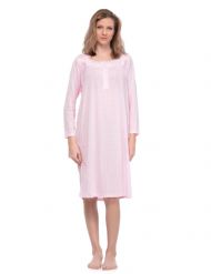 Casual Nights Women's Long Sleeve Dot Nightgown - Pink
