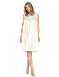 Casual Nights Women's Tricot Sheer Lace Sleeveless Nightgown - Light Green
